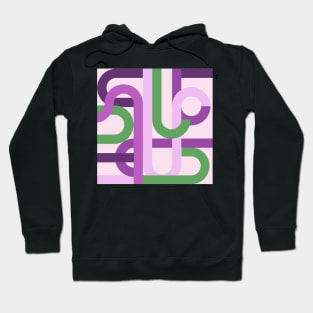 purple geometric pattern abstract Hoodie